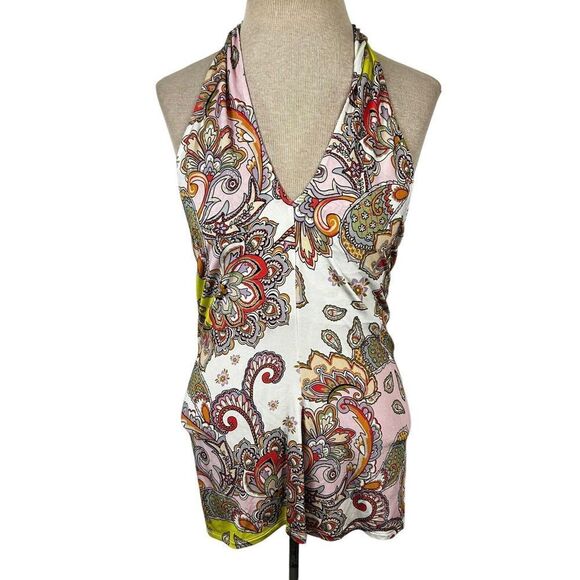 NEW HALE BOB size small Marisa top Slinky Jersey Criss Cross Front halter - Picture 2 of 9